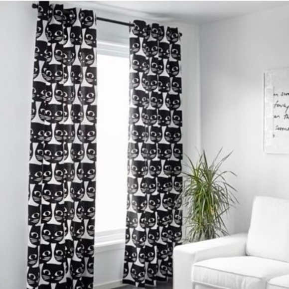 Other - IKEA Mattram Black and White Curtain Set